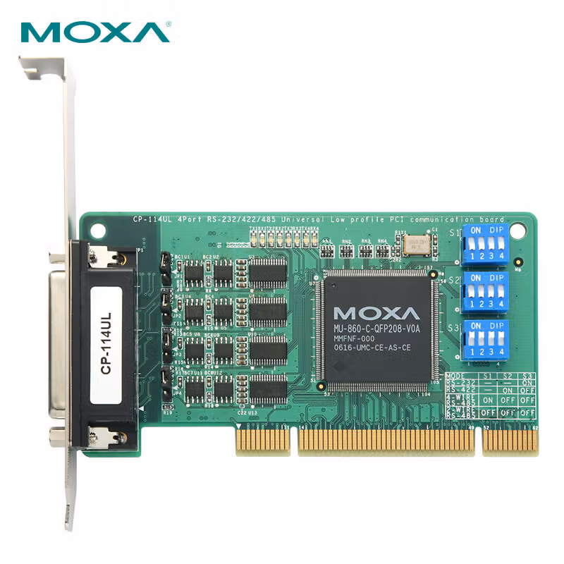 CP-114UL-DB9M | 摩莎（MOXA） 4串口RS-232/422/485Universal PCI串口卡