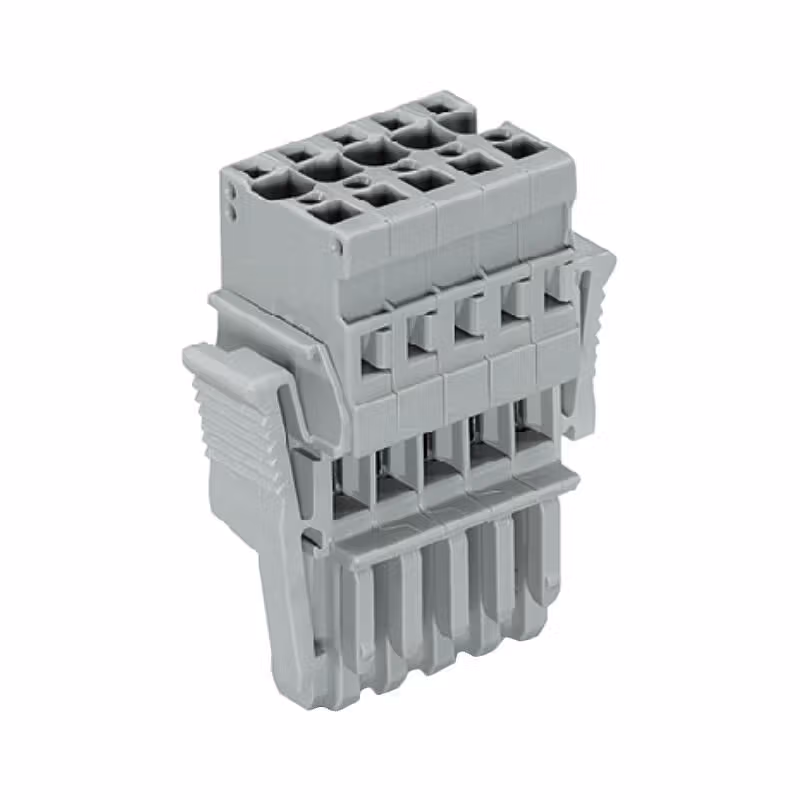 769-115/021-000 | 万可(WAGO) 1线孔型插头,锁定卡,4mm²,额定电流32A,弹簧连接,15极