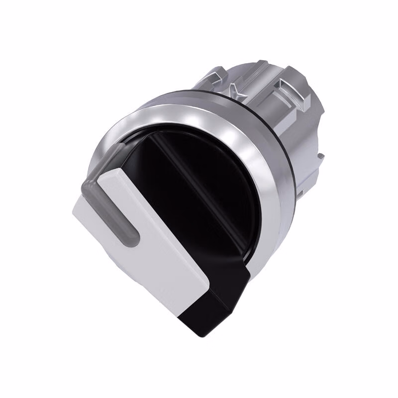 3SU10522BF600AA0 | 西门子 转换开关,22mm,圆形,金属,高光,白色,旋钮开关,短柄,2个开关位置O-I,锁定,