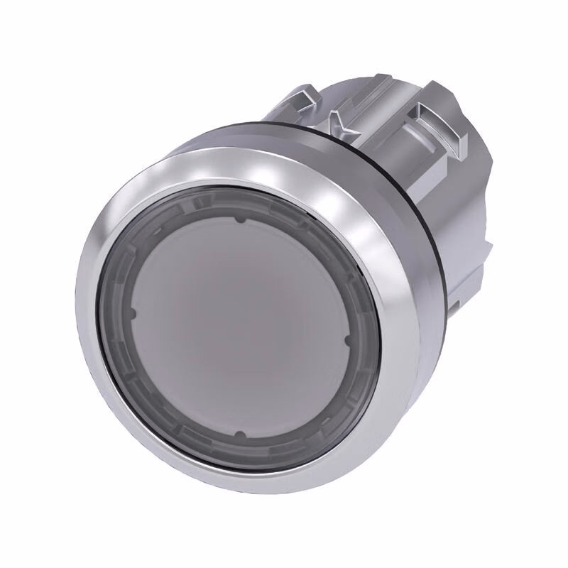 3SU10510AB700AA0 | 西门子 发光按钮,22mm,圆形,金属,高光,透明,按钮,平,键控式