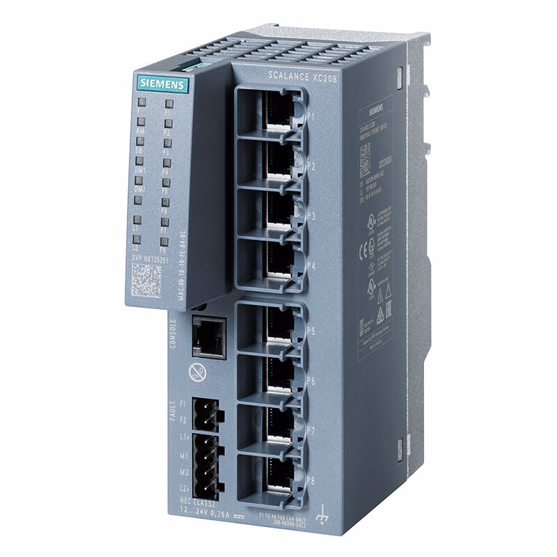 6GK52080BA002AC2 | 西门子 SCALANCE XC208可管理层面2IE交换机