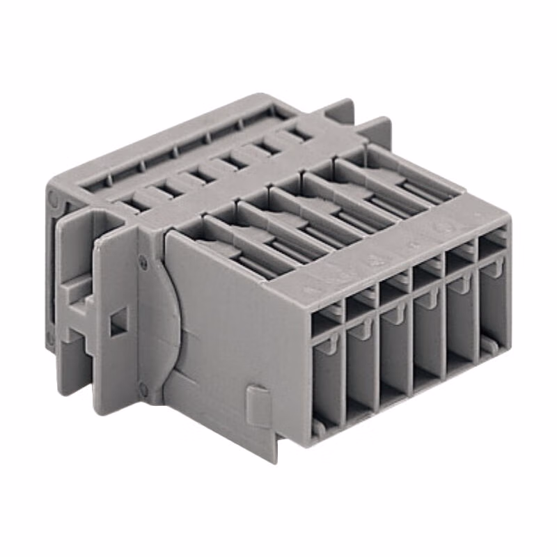 769-615/002-000 | 万可(WAGO) 1线针型连接器,夹持槽,4mm²,焊针间距5mm,15极,灰色