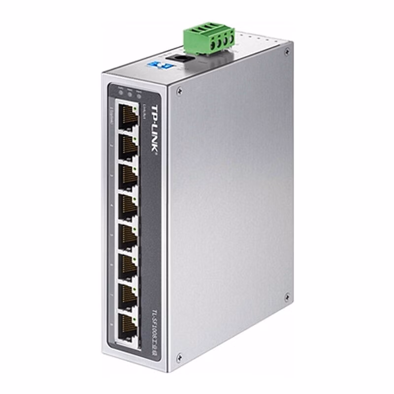 TL-SF1008工业级 | TP-LINK/普联 工业级交换机,8个百兆RJ45口,-40℃-75℃宽温工作,抗电磁干扰
