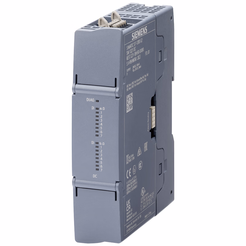 输入：16x DI 24V DC 灌电流/拉电流 | 西门子SIMATIC S7-1200 G2： SM 1221 数字输入，16DI