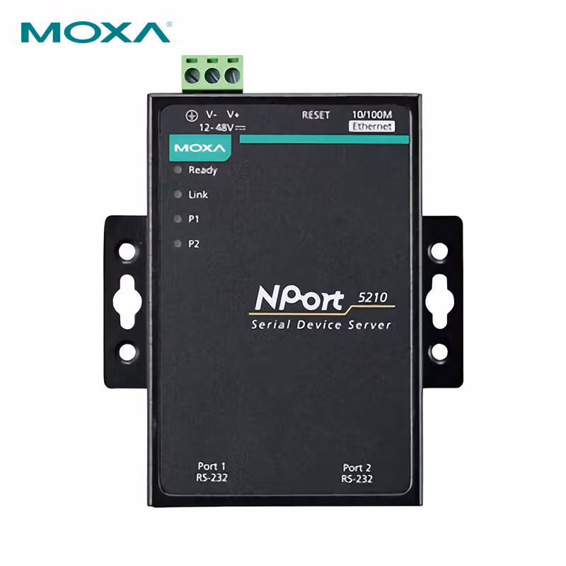 NPort 5210 | 摩莎（MOXA） 2口RS-232串口设备联网服务器，0 ~ 55 °C工作温度