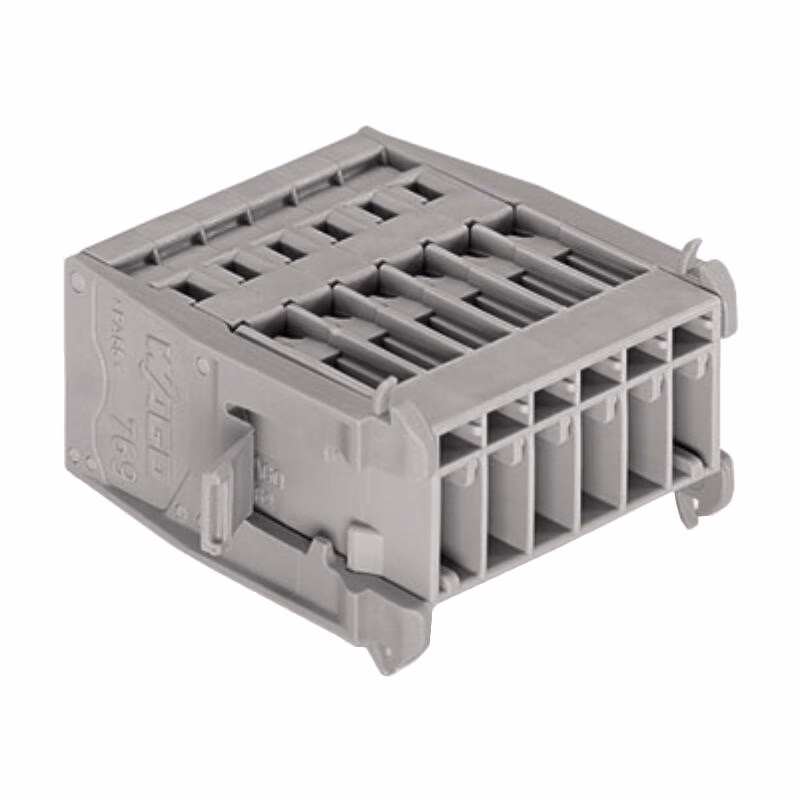 769-612/005-000 | 万可(WAGO) 1线针型连接器,弹性固定卡,4mm²,焊针间距5mm,12极,灰色