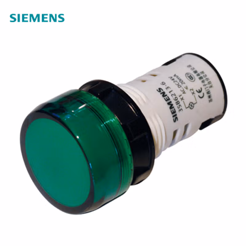 3SB62D5G | 西门子 一体型信号灯,22mm,塑料,圆形,集成LED,110VAC/DC绿色