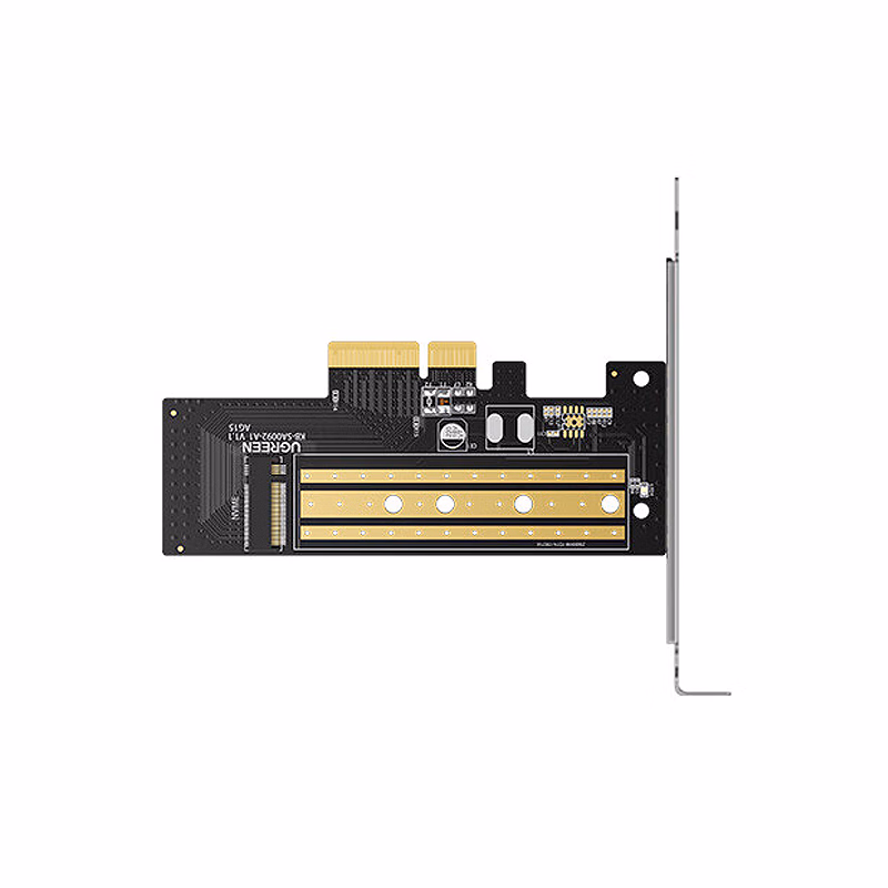 绿联(UGREEN) M.2转接卡 pcie转nvme ngff高速双盘位SSD固态硬盘盒扩展卡兼容台式主机箱电脑 单盘位（NVME）