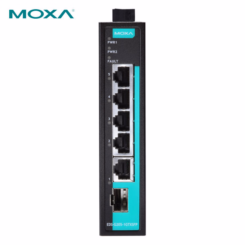 EDS-G205-1GTXSFP | 摩莎（MOXA） 5口全千兆非网管型工业以太网交换机包含一个combo端口