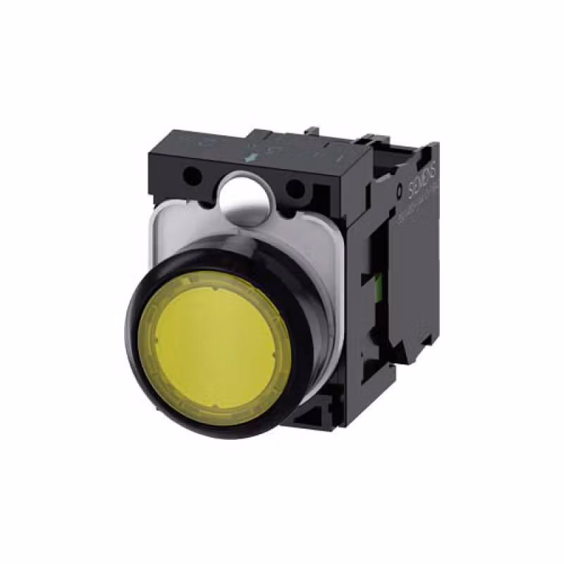 3SU11020AB301BA0 | 西门子 发光按钮,22mm,圆形,塑料,黄色,按钮,平,键控式,1S,AC/DC24V,螺栓型端子连接