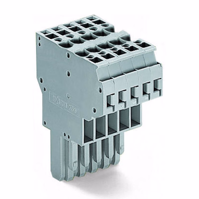 769-133 | 万可(WAGO) 2线孔型连接器,4mm²,13极,灰色