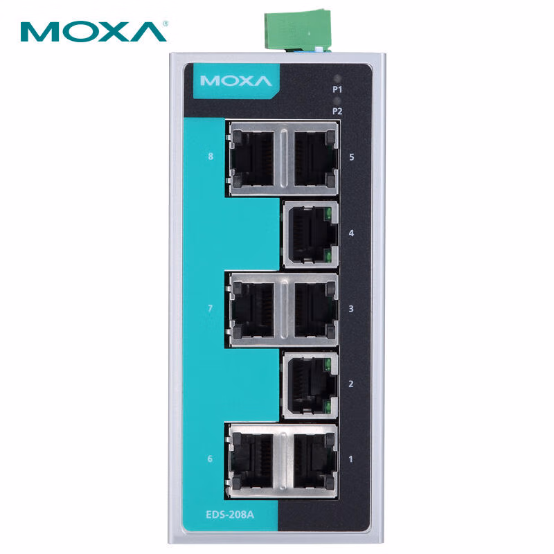 EDS-208A | 摩莎(MOXA) 8口非网管百兆工业以太网交换机