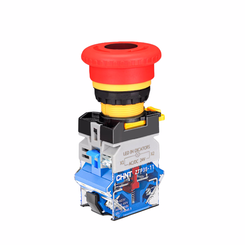 ZTP38-11ZSD40-C-RD-AC/DC220V | 正泰带灯红色40急停钮