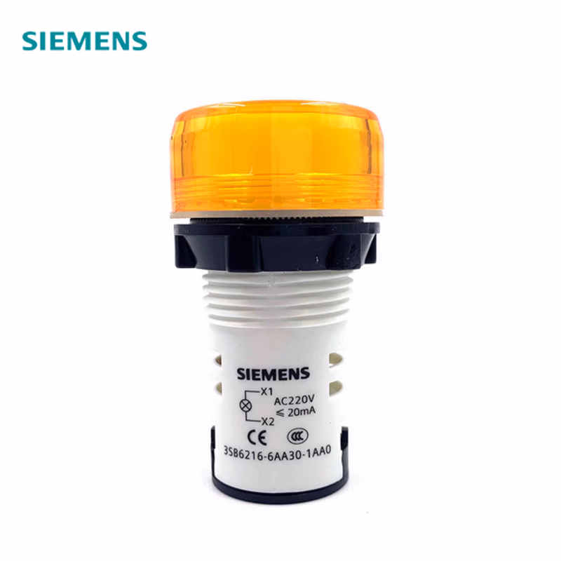 3SB62D6Y | 西门子 一体型信号灯,22mm,塑料,圆形,集成LED,220VAC黄色