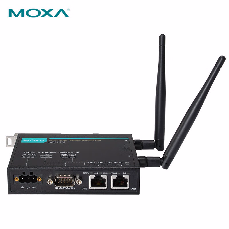 AWK-1137C | 摩莎(MOXA) 工业级无线移动应用提供理想的客户端解决方案,解决以太网设备和串口设备接入WLAN(无线局域网)的难题