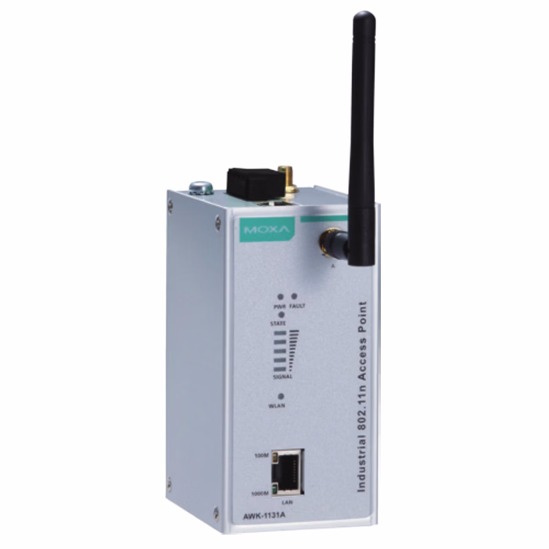 AWK-1131A-EU | 摩莎（MOXA） 工业级无线AP/Client支持IEEE 802.11n技术，数据传输率高达300Mbps,满足了不断增长的快速数据传输要求