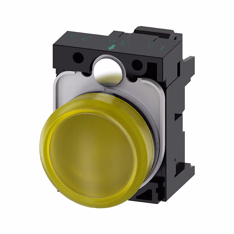 3SU11026AA301AA0 | 西门子 指示灯,22mm,圆形,塑料,黄色,透镜,平滑,带支架,带集成式LED,AC/DC24V,螺栓型端子连接