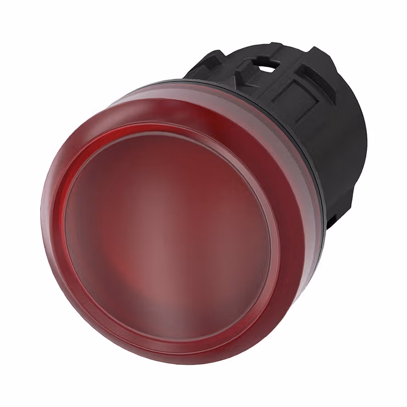 3SU10016AA200AA0 | 西门子 指示灯头,22mm,圆形,塑料,红色,透镜,平滑
