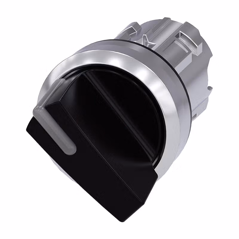 3SU10522BF100AA0 | 西门子 转换开关22mm,金属高光,黑色,旋钮开关,短柄,2个开关位置O-I,锁定