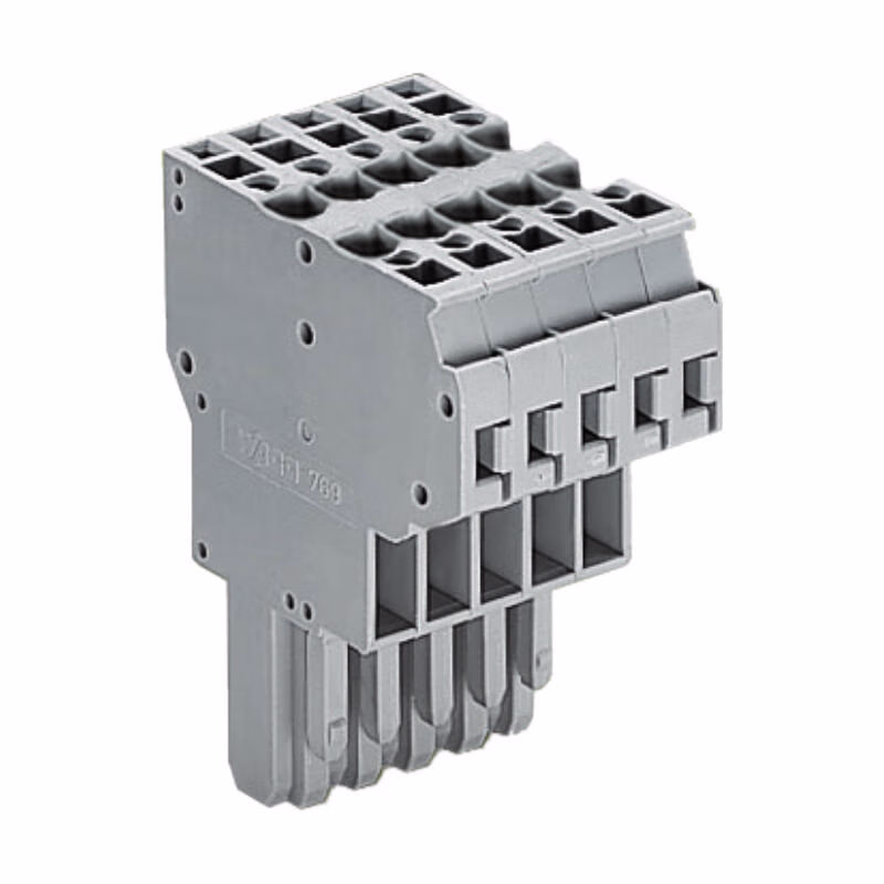 769-128 | 万可(WAGO) 2线孔型连接器,4mm²,8极,灰色
