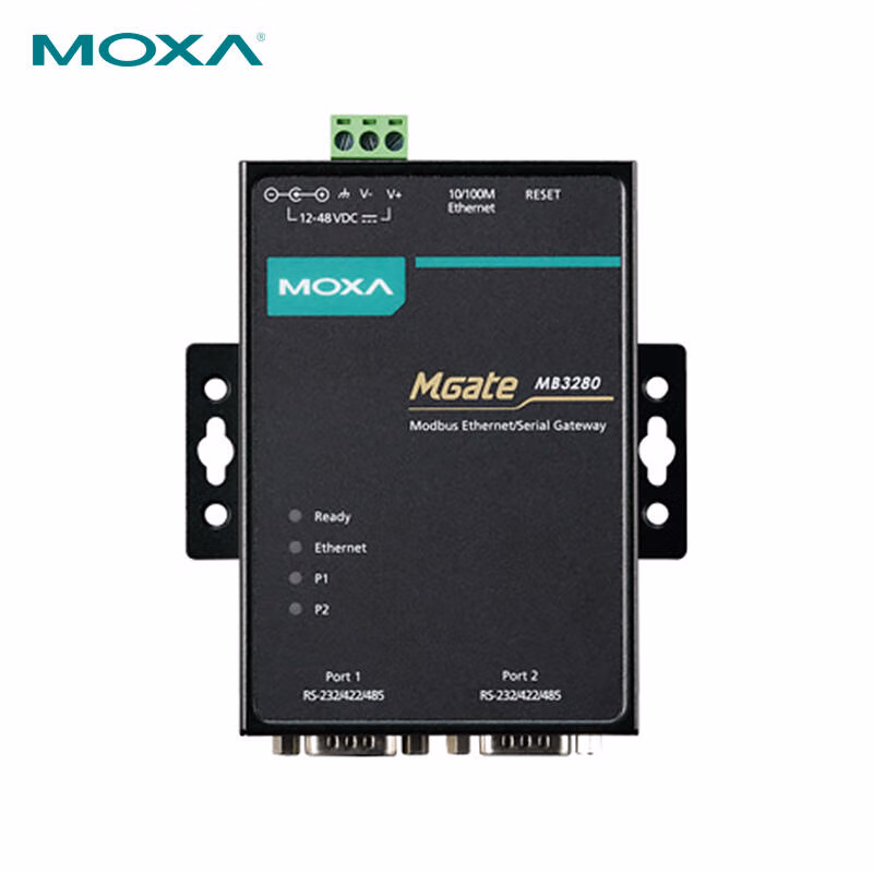 MGate MB3280 | 摩莎（MOXA） 2口标准Modbus网关（Modbus RTU/ASCII 转 Modbus TCP）