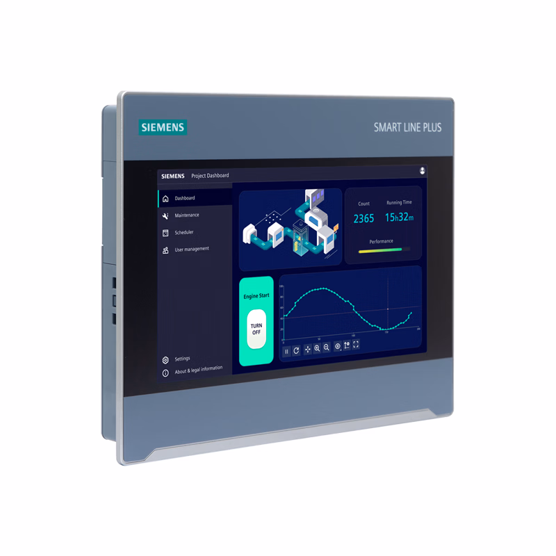 西门子SIMATIC HMI Smart Plus 1000 IE,第四代精彩面板, 触摸操作, 10” 宽屏 TFT(彩色)显示屏