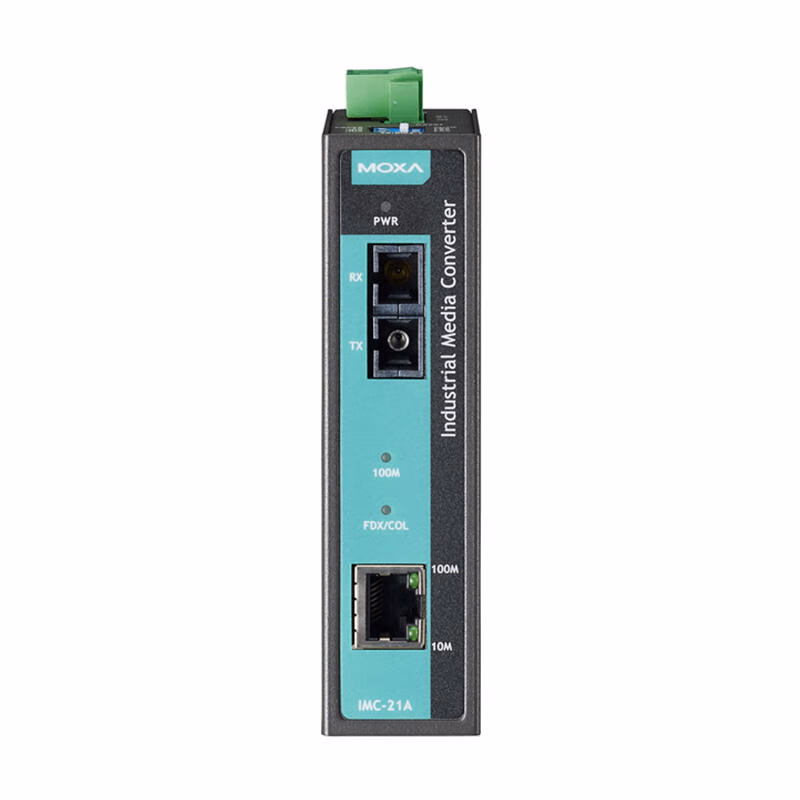 IMC-21A-S-SC | 摩莎（MOXA） 工业级10/100BaseT(X) 转100BaseFX 光电转换器, 单模, SC 接口, 金属外壳