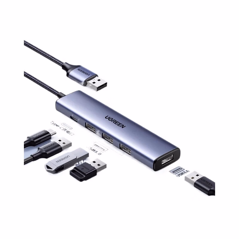 绿联(UGREEN) usb分线器 SB3.0分集线器 hub拓展坞 高速4口HB扩展坞带供 0.15米CM219 USB3.0分线器25851