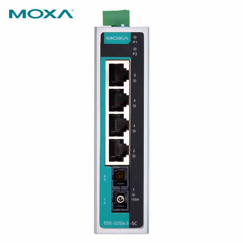 EDS-205A-S-SC | 摩莎（MOXA） 5口非网管百兆工业以太网交换机含一个单模光口