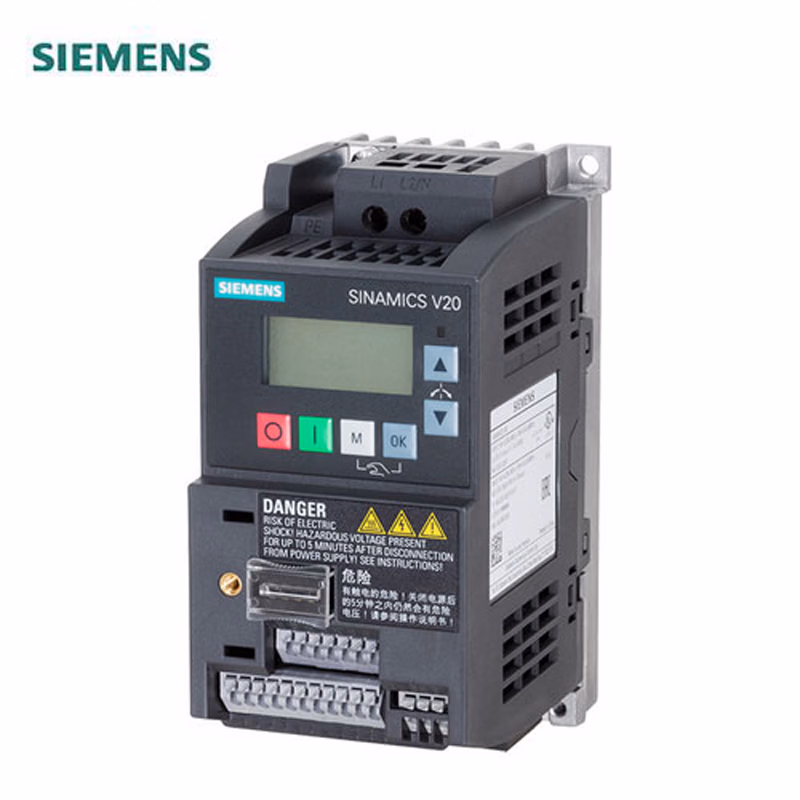 6SL3210-5BB13-7UV1 | 西门子 SINAMICS V20 1AC 220V变频器,无内置滤波器 0.37kW AC220-240V