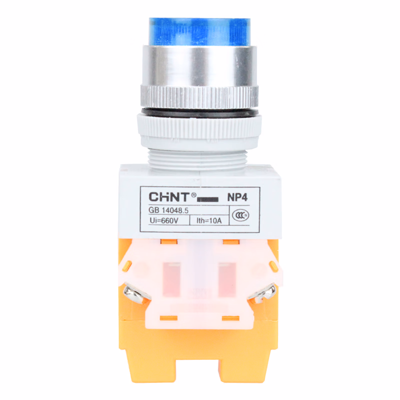 NP4-10DZS 蓝 24V LED | 正泰 带灯自锁高钮