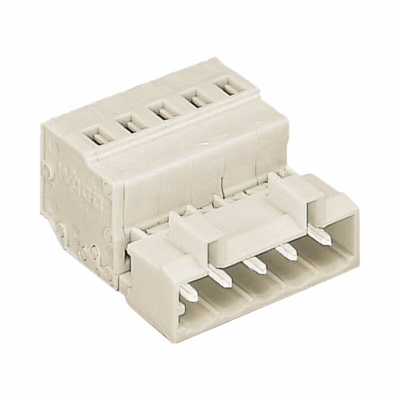 721-612 | 万可(WAGO) 1线针型连接器,100%防插错保护,2.5mm²,焊针间距5mm,12极,浅灰