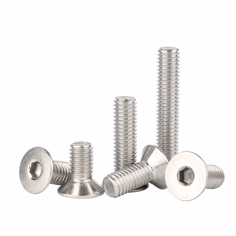 博材 内六角沉头螺钉 304不锈钢平头内六角螺丝钉沉头螺栓加长平杯小螺钉 M4x40(100个/包)