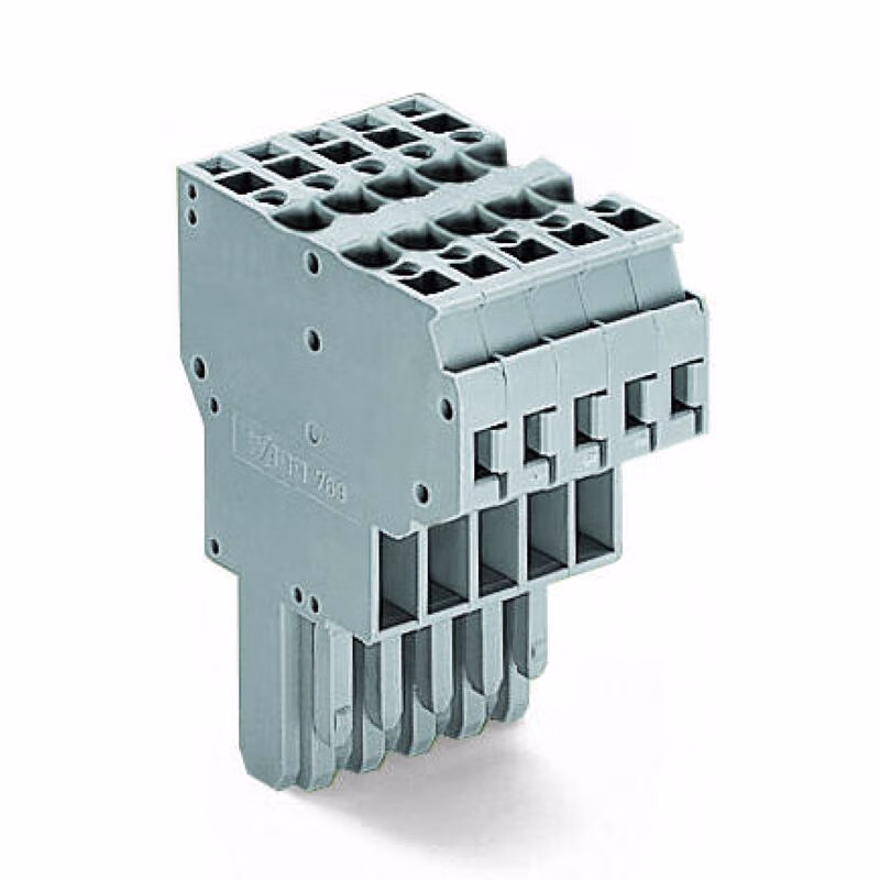 769-132 | 万可(WAGO) 2线孔型连接器,4mm²,12极,灰色
