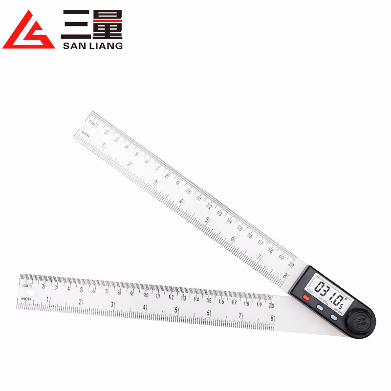 三量90度测量仪多功能数显角度尺万用能角尺量角器木工高精度 JDC05/0-200mm（塑料尺身） 