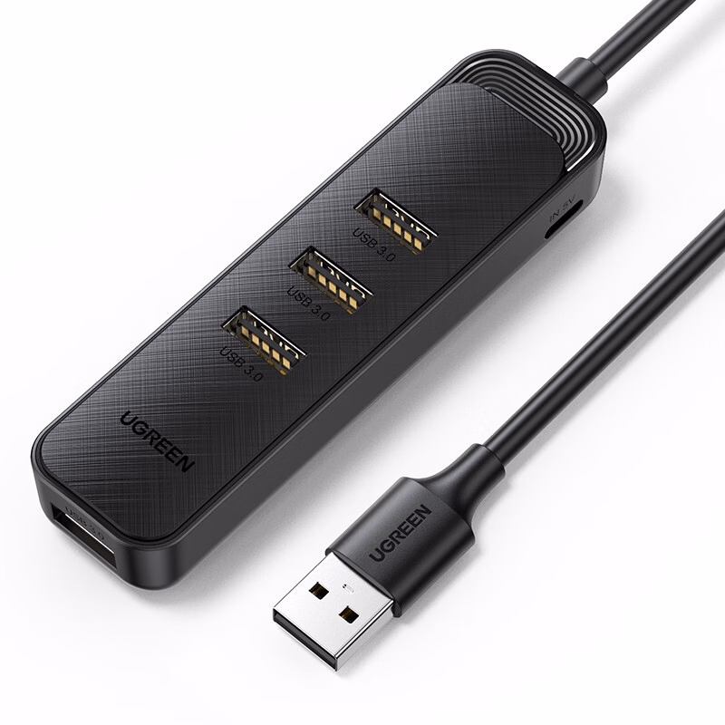 绿联(UGREEN)  USB分线器高速4口USB3.0延长线多口拓展坞HUB集线器笔记本电脑转换器 USB3.0 4口分线器 1米20487