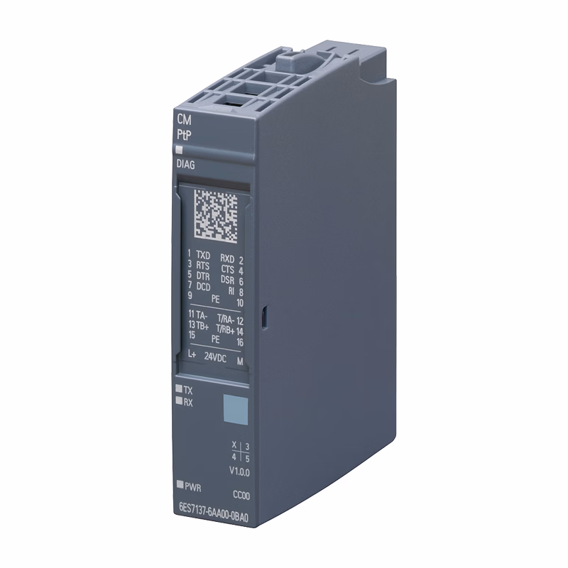 SIMATIC ET 200SP， CM PTP 通信模块 用于串行连接 RS-422，RS-485 和 RS-232， 空闲端口，3964(R)，USS， MODBUS RTU 主机，从站， 最大 250 kBit/s， 适合用于 A0 类型的基座单元