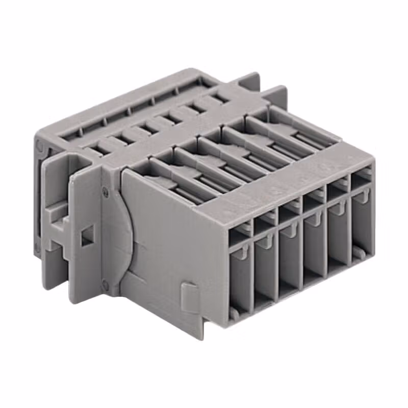 769-610/002-000 | 万可(WAGO) 1线针型连接器,夹持槽,4mm²,焊针间距5mm,10极,灰色