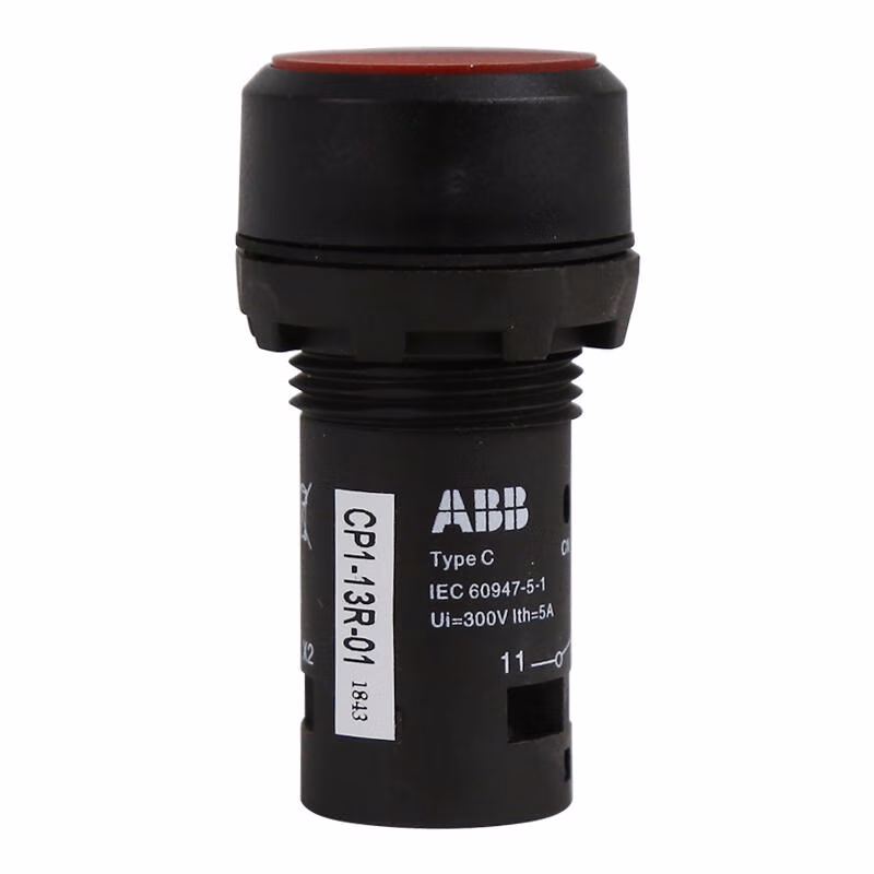 CP1-13R-01 | ABB CP1平头复位型按钮(带灯型),红色